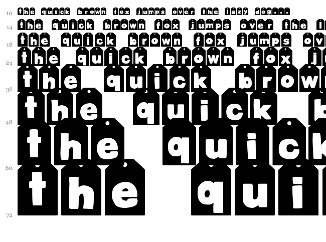 DJB Tagged font waterfall